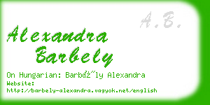 alexandra barbely business card